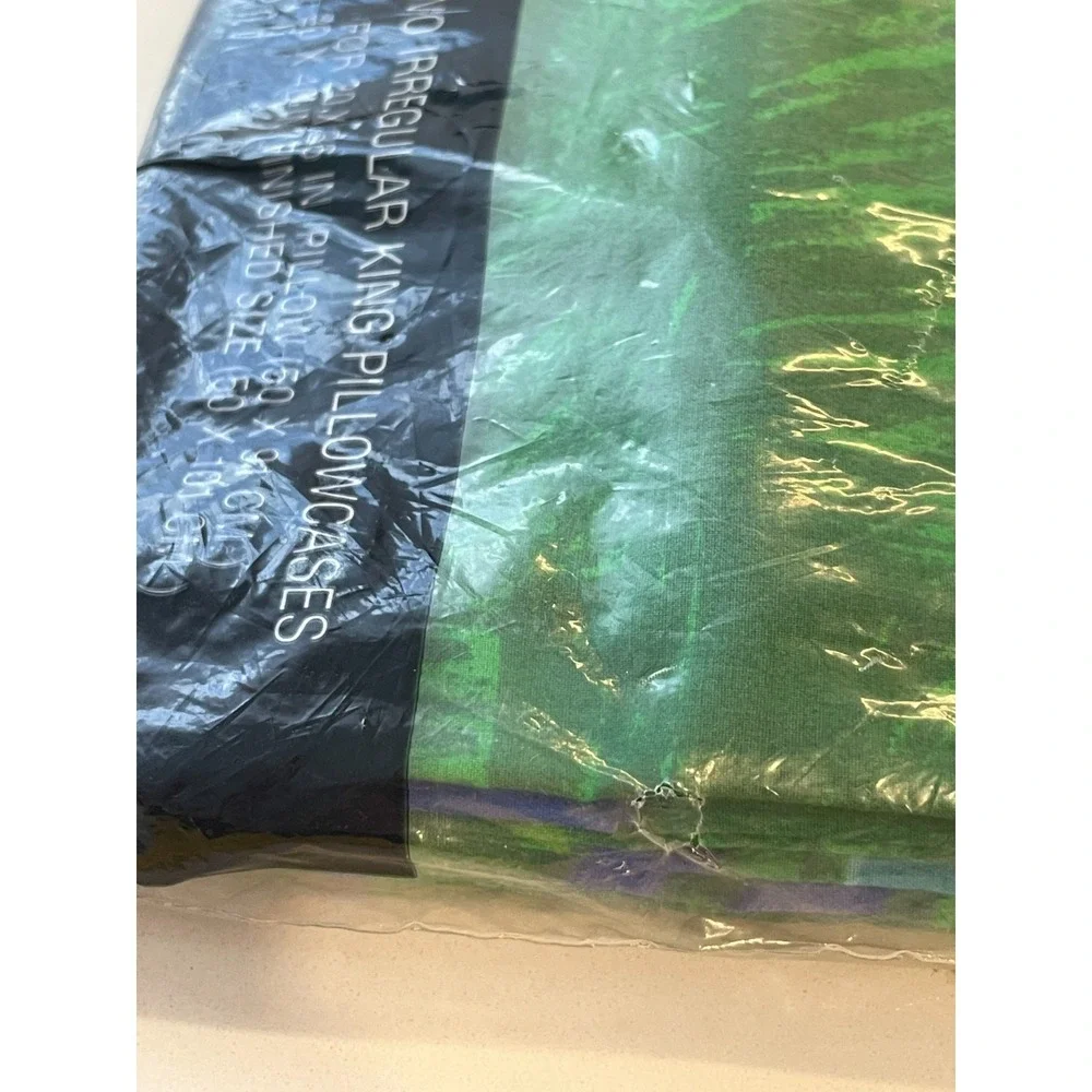 IRREGULAR‎ Vintage Ralph Lauren Costa Paradiso King Flat Sheet & 2 Pillowcases